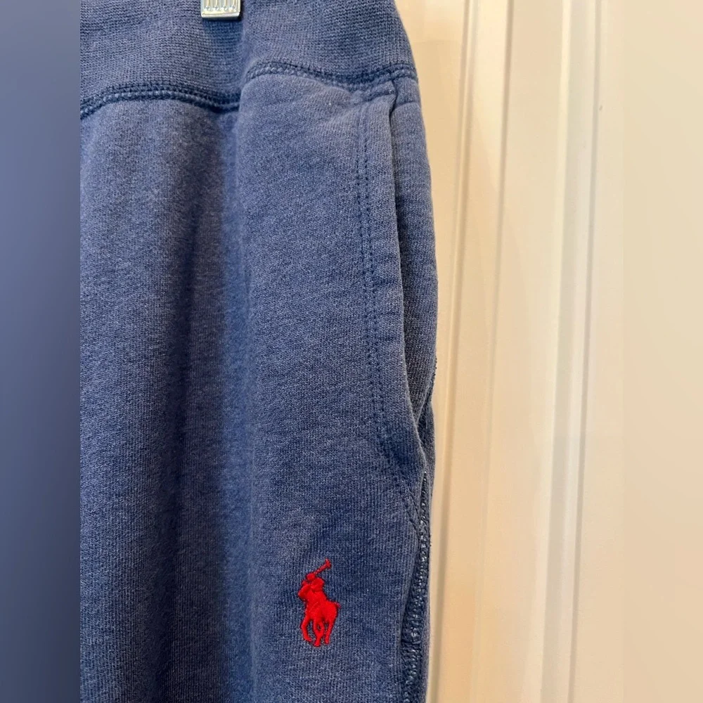 Polo Ralph Lauren Sweatpants Joggers Men's Medium Blue Red Pony Logo Drawstring